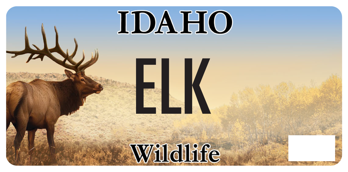 Idaho Wildlife Elk License Plate