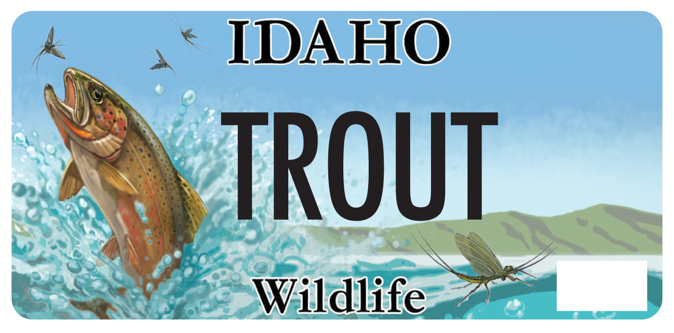 Idaho Trout Wildlife License Plate